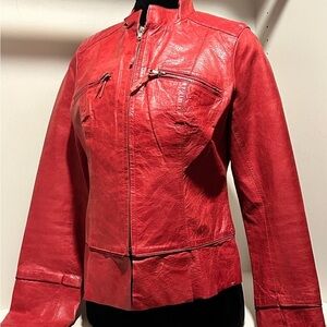 Red Arden B leather jacket